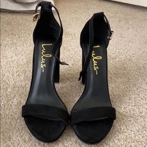 Black block heels